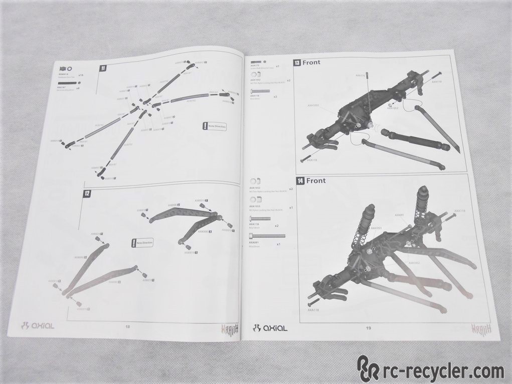 Legacy Axial Wraith Rock Racer Builder's Kit Manual AX90020-I001