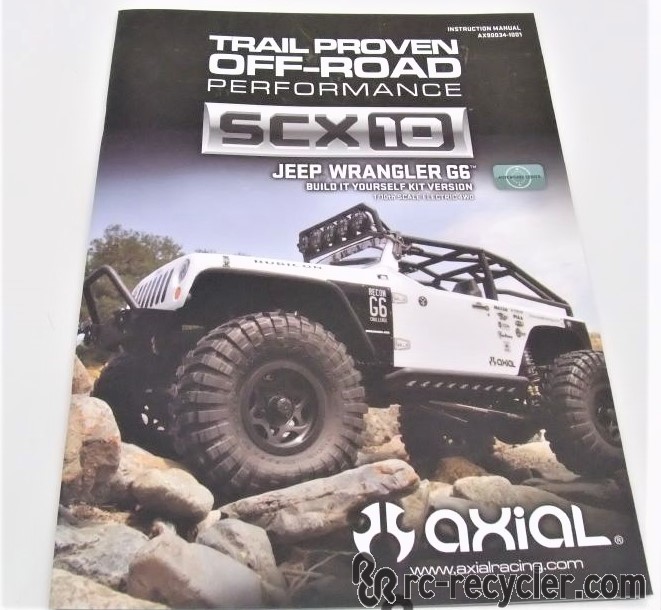 Axial SCX10 Jeep Wrangler G6 Assembly Kit Manual AX90034 