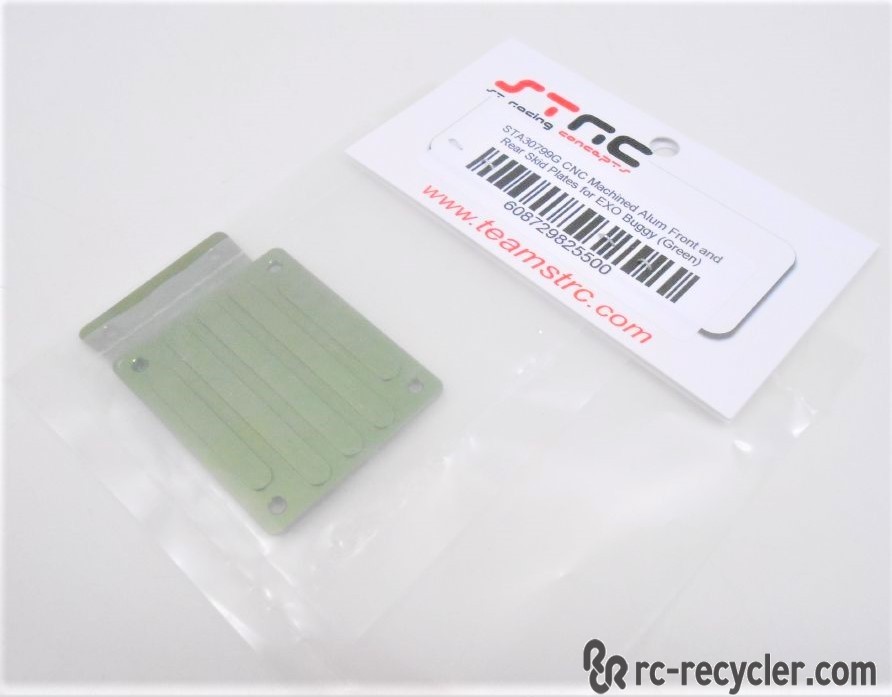 STRC Green Aluminum Front Rear Skid Plates Axial EXO Terra Buggy STA30799G