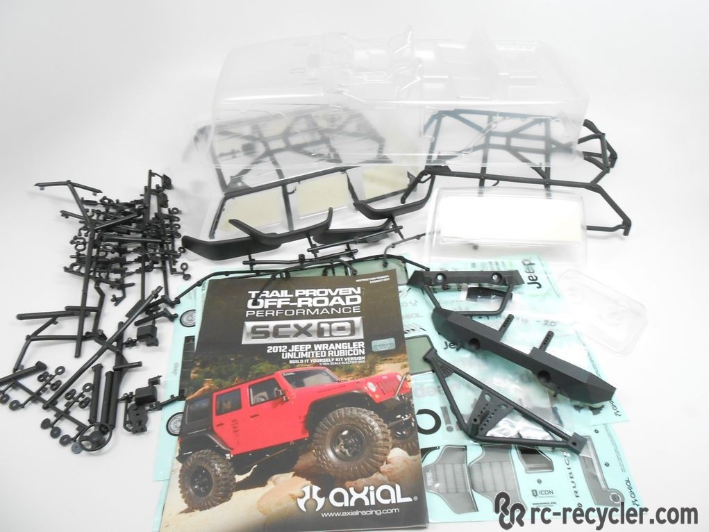 Axial AX04035 2012 Jeep Wrangler Rubicon Unlimited 1/10 RC Body Set and Bumpers