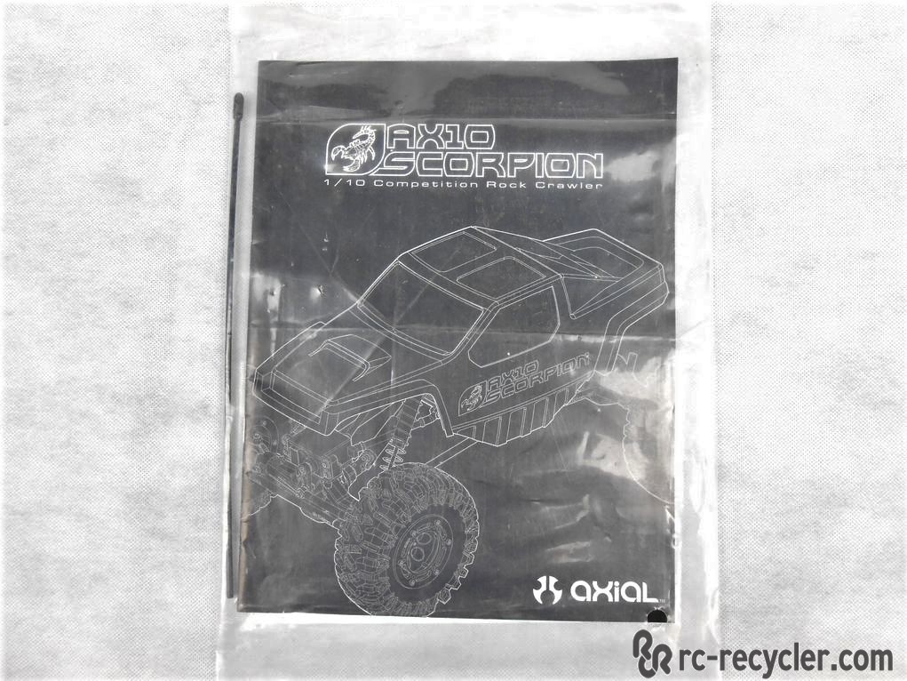 Legacy Axial AX10 Scorpion XC-1 ARTR Manual Decals AX90004-I001