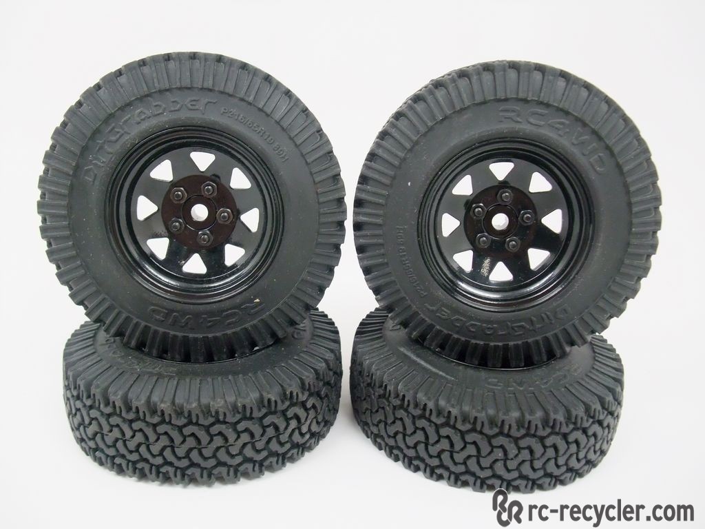 (4) RC4WD 5 Lug 1.9 Stamped Steel Beadlock Wheels & Dirt Grabber Tires Z-W0129 Z-T0005