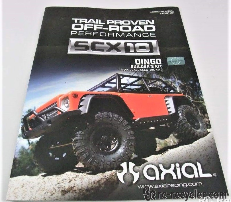 Axial SCX10 Dingo Kit Builder's Manual AX90021