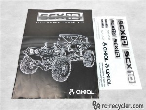 Legacy Axial SCX10 TR with Trail Honcho Kit Manual Decals AX90014-I001