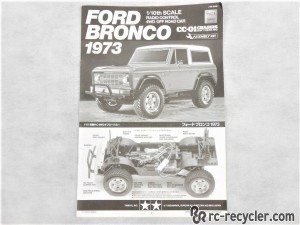 Tamiya 58469 Ford Bronco 1973 CC-01 Assembly Manual TAM58469 
