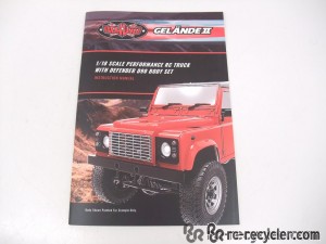 RC4WD Gelande II 1/18 Scale D90 Assembly Instruction Manual Z-RTR0026