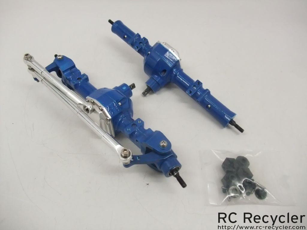 RC4WD D40 Front Rear Scale Hi Lift Blue Axle Set Rock Crawler Scaler