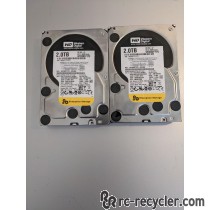 (2) Western Digital Enterprise RE4-GP 2TB 7200 Internal 3.5" SATA Hard Drives WD2002FYPS-02W3B0